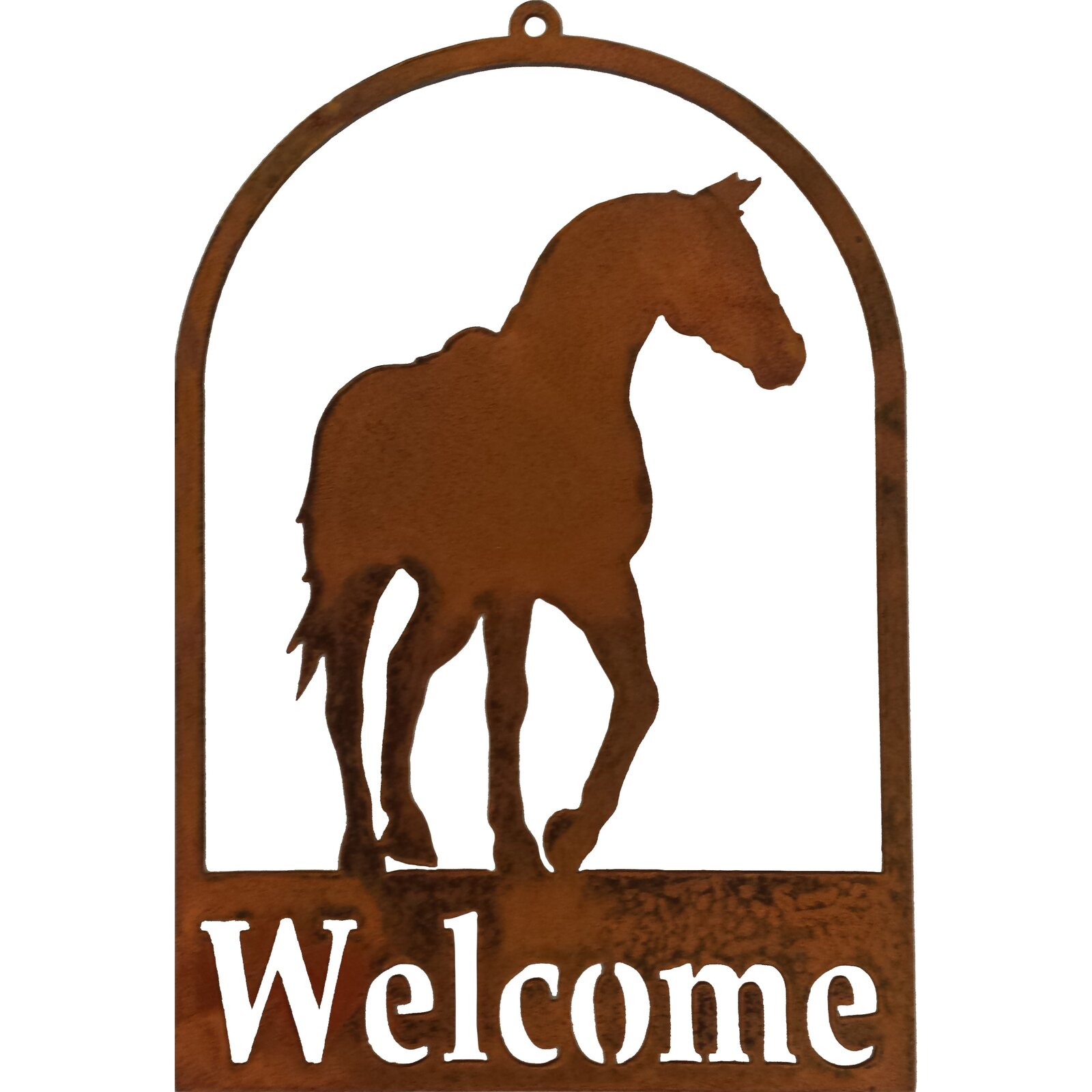 August Grove? Pettegrow Horse and Welcome Sign Wall Decor